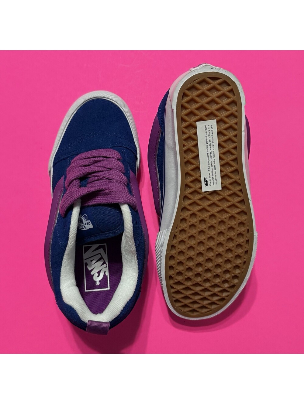 VANS Knu Skool Purple Side Stripe Skate Sneakers 507698 Women’s Size 6 New - Picture 5 of 6